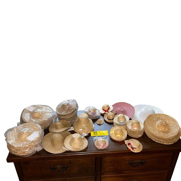 76 vintage straw doll hats